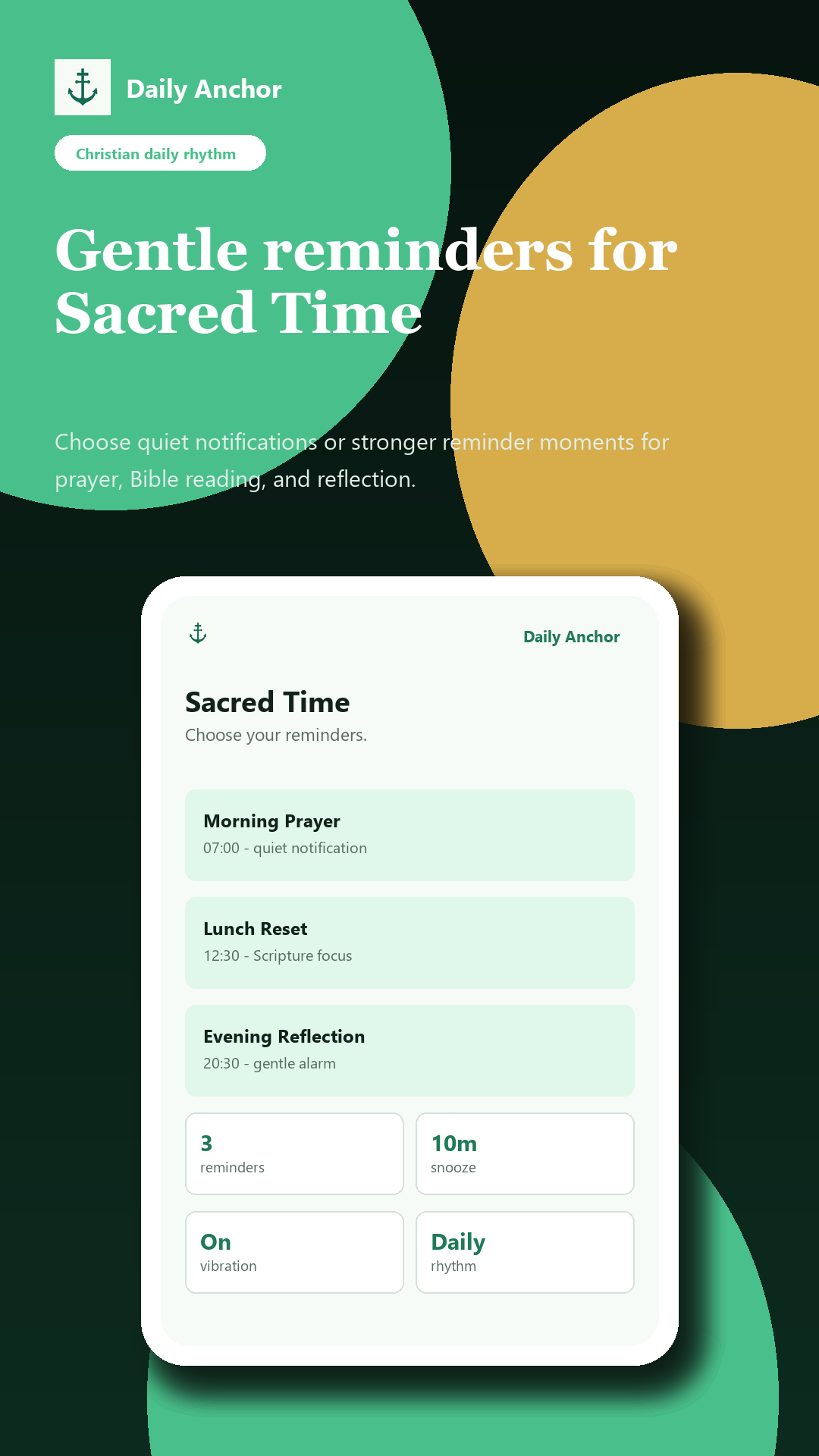 Sacred Time reminders screenshot